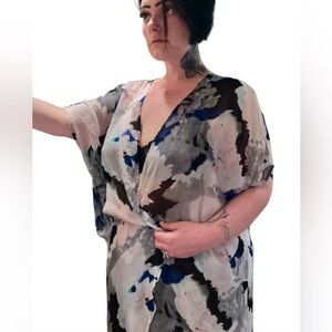 2x 3x Boutique Plus Floral Sheer Kimono